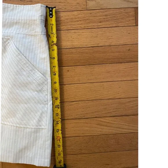 NWT Rebecca Tayor cream pinstriped skirt size 6 295$ retail - Picture 5 of 7